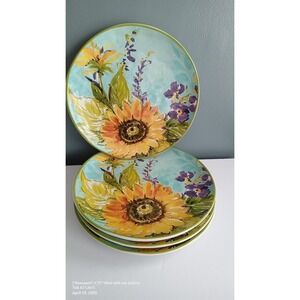 Certified International Susan Winget Sun Garden 4pcs 10inches Dinner Plates Set